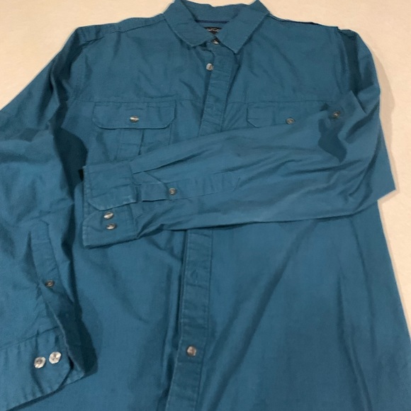 Lot of 3 - Apt. 9 Casual Button-down Shirts - Teal, Blue, Dark Grey - All Size L - Picture 2 of 9